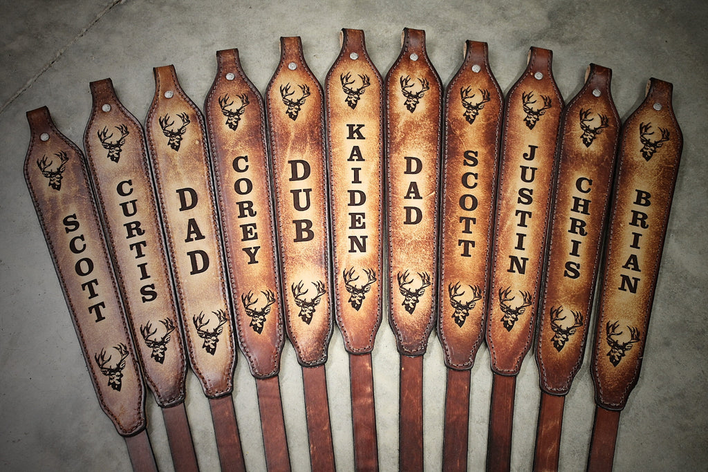 RIFLE SLING, Deer hunter sling, Big BUCK RIFLE SLING, Name Engraved Free! Made in the USA