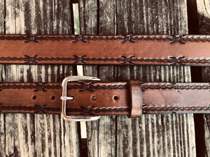Barb Wire Leather Belt