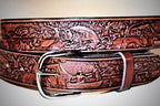 Fishing Belt, Handmade leather belt, Name Engraved Free!