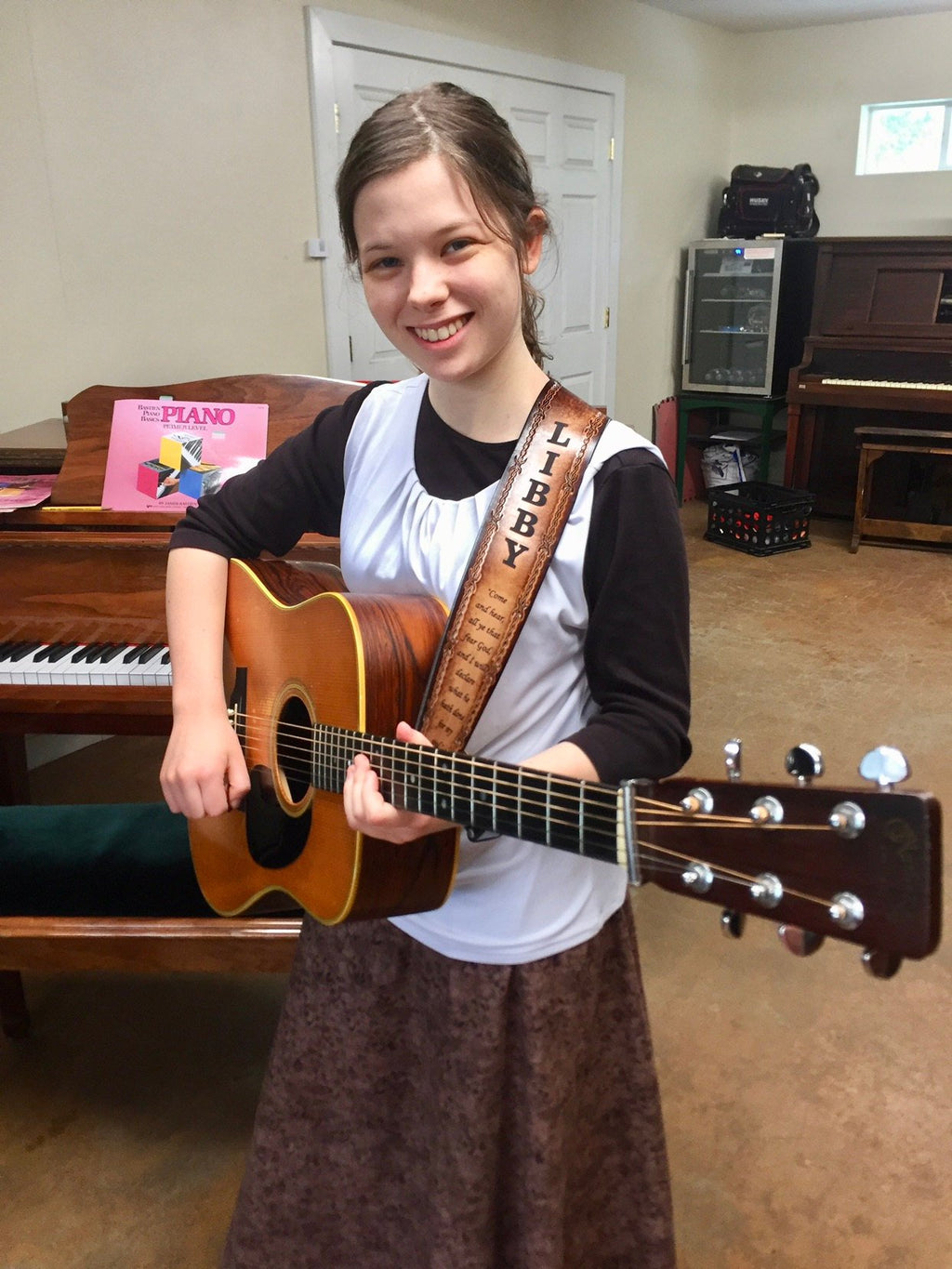 Personalized Leather Guitar Straps by Miller's Leather Shop