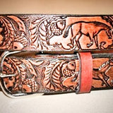 Horse and Acorn Leather Belt