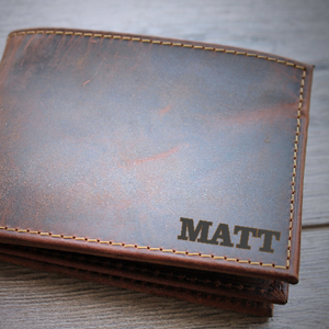 Plain Bifold Distressed Leather