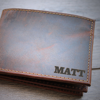 Plain Bifold Distressed Leather