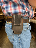 Leather USA Flag Phone Case, patriotic gift