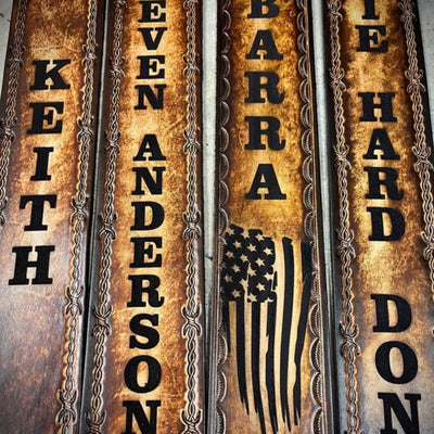 Custom Leather Guitar Straps by Miller's Leather Shop