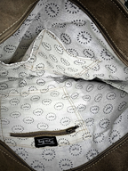 Flower Printed Canvas and Leather Tote