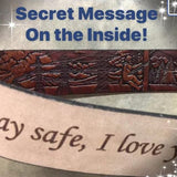 Lineman Hand Tooled Leather Belt - Full Grain Cowhide | Miller's Leath