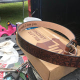Lineman Hand Tooled Leather Belt - Full Grain Cowhide | Miller's Leath