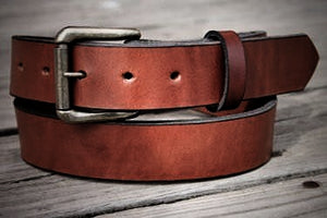 Handcrafted Leather Belt in Smooth Leather