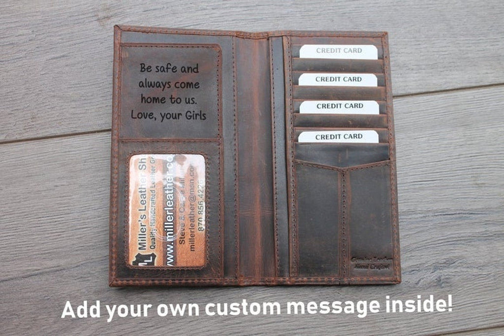 DEER Big Buck with American Flag Roper Long Wallet