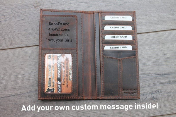 TRUCKER Wallet with USA Flag Roper Long Wallet