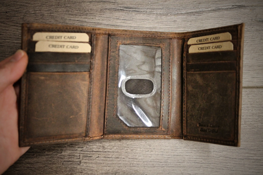 DUCK HUNTER Trifold Leather Wallet