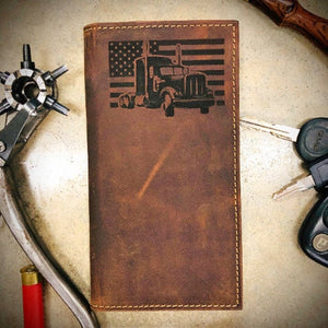 TRUCKER Wallet with USA Flag Roper Long Wallet